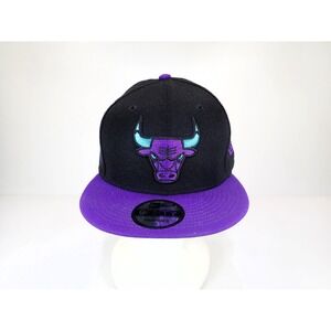 New Era 9FIFTY Chicago Bulls Snapback Hat Black Purple 6x NBA Champions NWOT